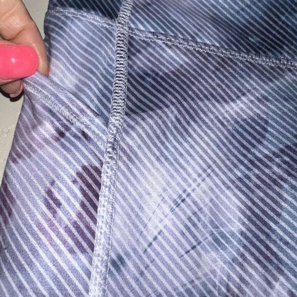 Girls Contour High Waist Capri Purple Leggings w Mesh All In Motion M (7/8) - Picture 6 of 6